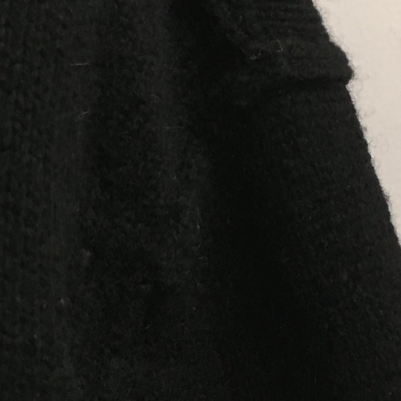 Vince Black wool yak hooded sweater coat reverse edge XS more sustainable - Picture 3 of 8